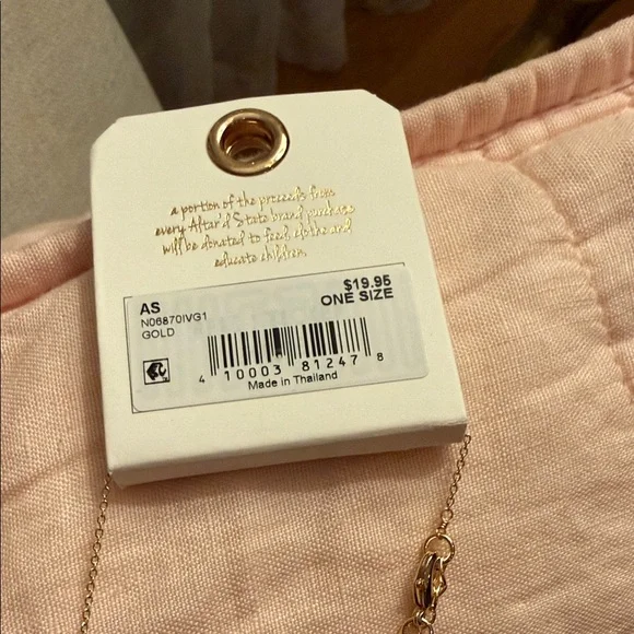 NWT Altar'd State Gold Oval Locket Pendant Necklace - Picture 4 of 6